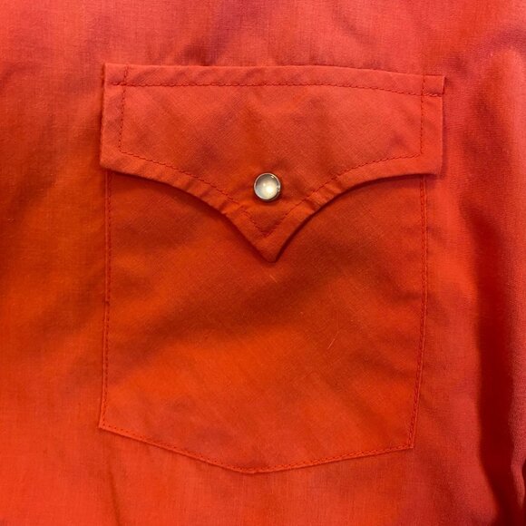 Ely Cattleman Womens Shirt 16 Red Western Pearl Snap Button Short Sleeve Casual - Picture 6 of 8